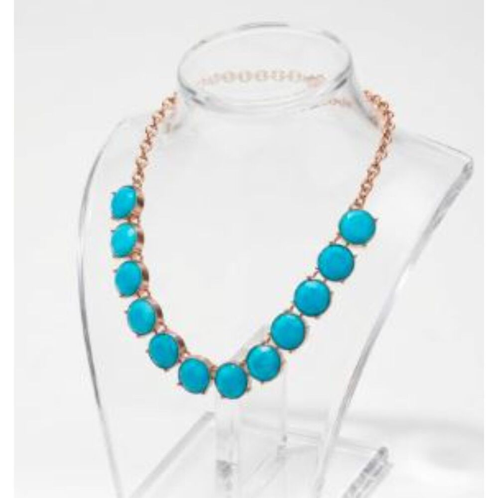 Neiman Marcus Women's Turquoise Cabochon  Circles Necklace NWT 120